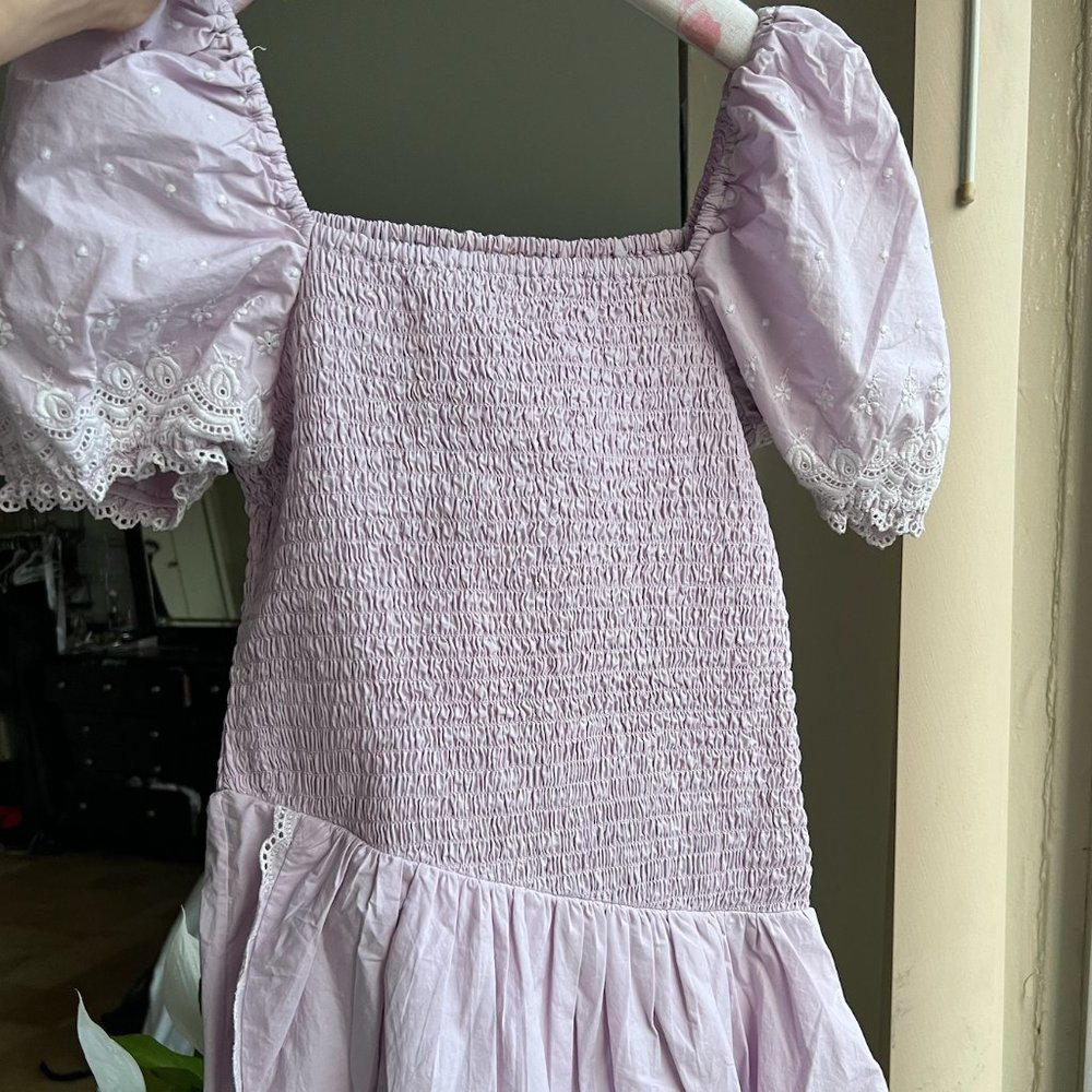 LoveShackFancy Purple mini dress